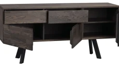 FRED sideboard mörkbrun ek/svart