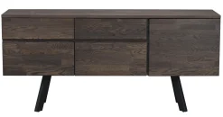 FRED sideboard mörkbrun ek/svart