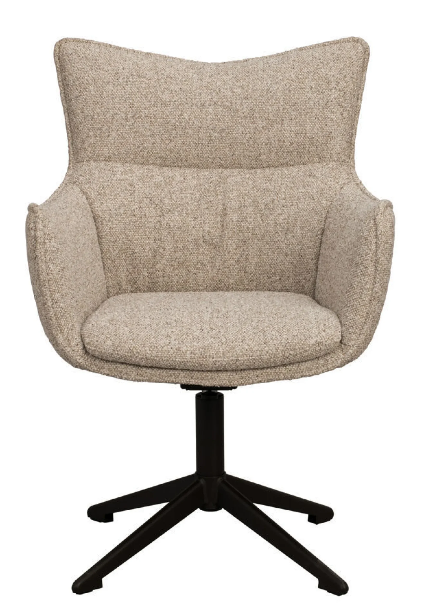 FRESNO Karmstol beige tyg/brun metallfot gung