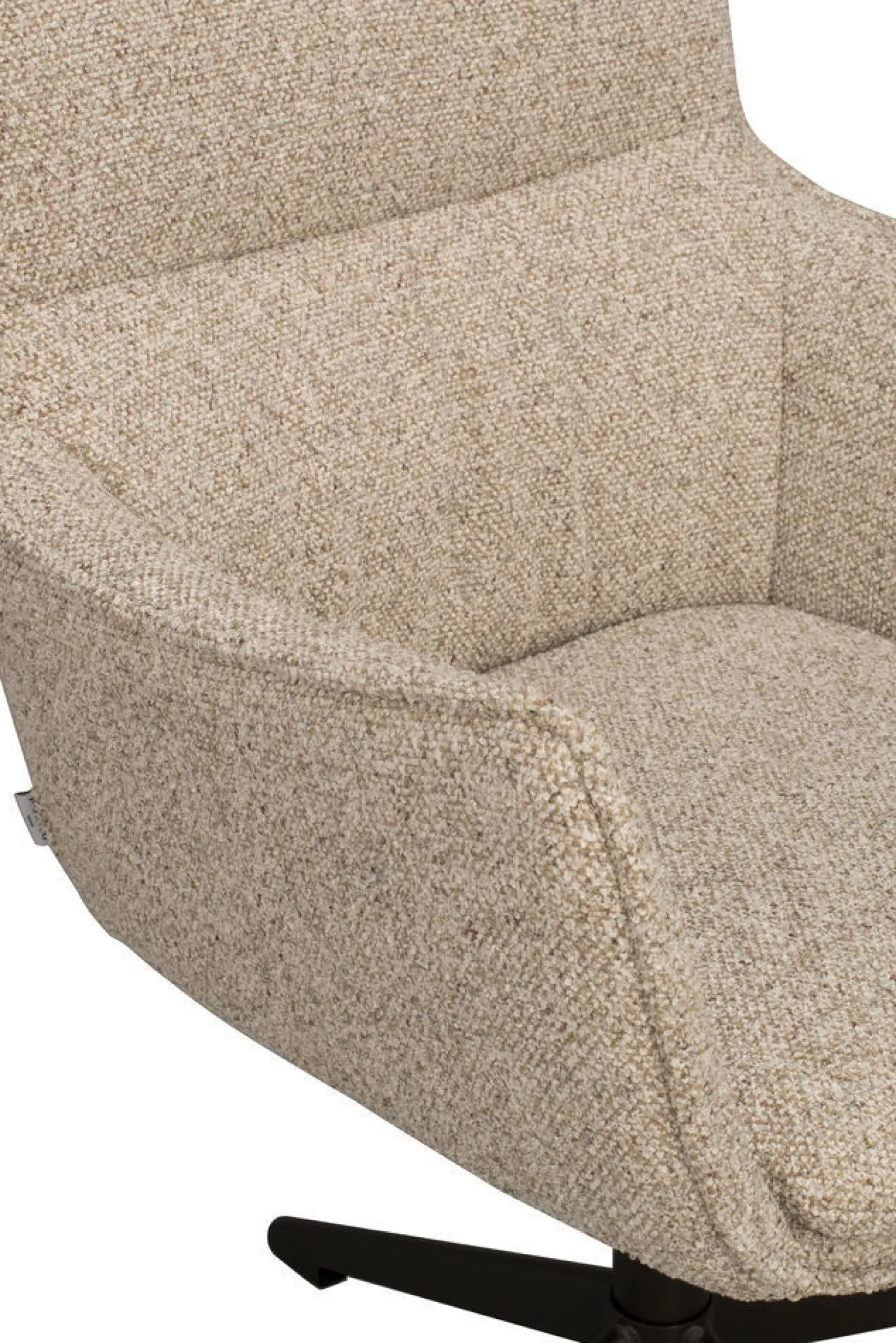 FRESNO Karmstol beige tyg/brun metallfot gung