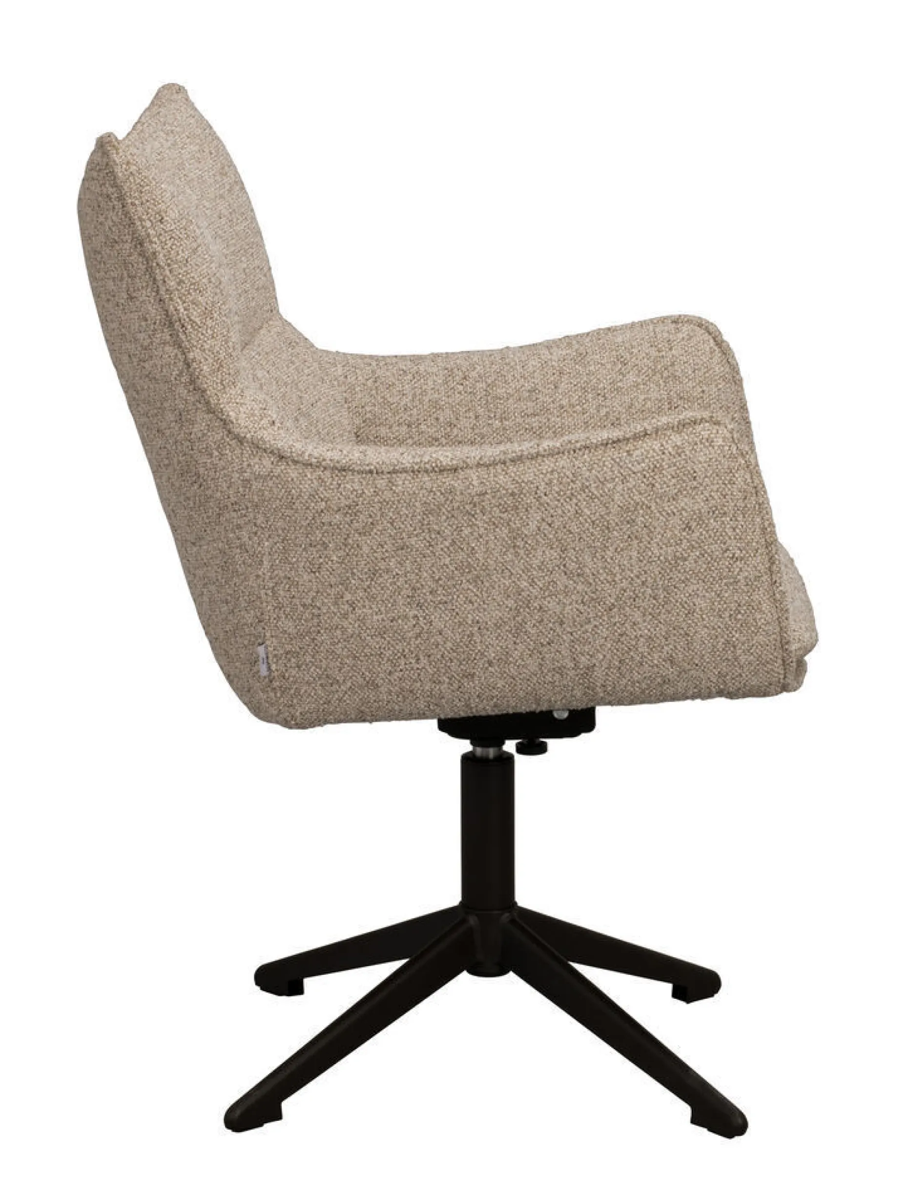 FRESNO Karmstol beige tyg/brun metallfot gung