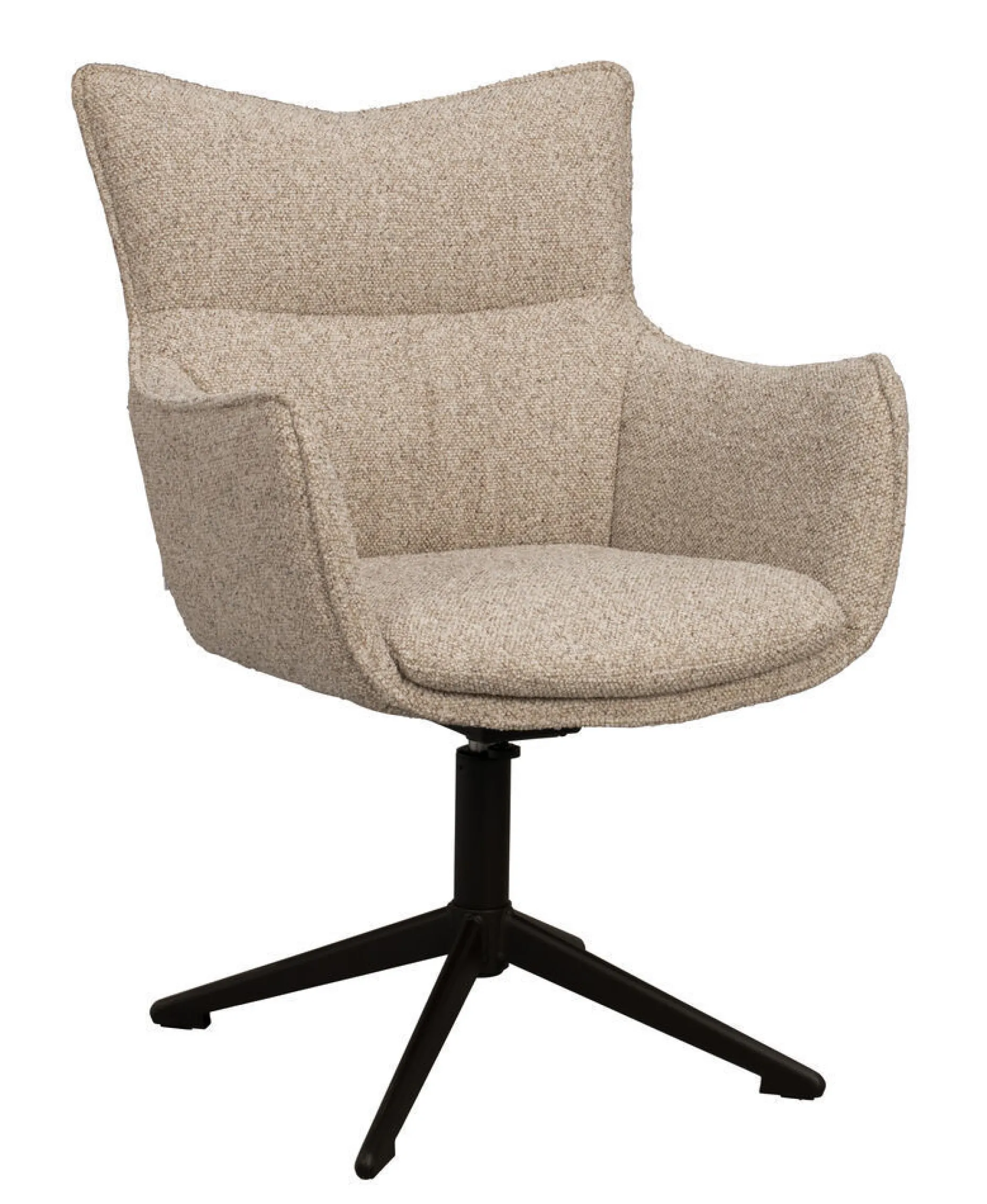 FRESNO Karmstol beige tyg/brun metallfot gung
