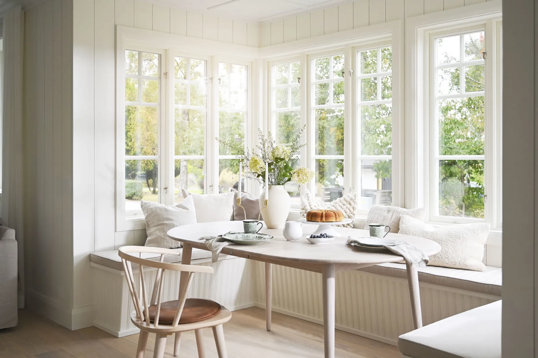 FULTON sittdyna rund brun läder-textil