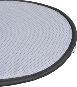 FULTON sittdyna rund svart läder-textil