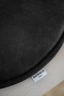 FULTON sittdyna rund svart läder-textil