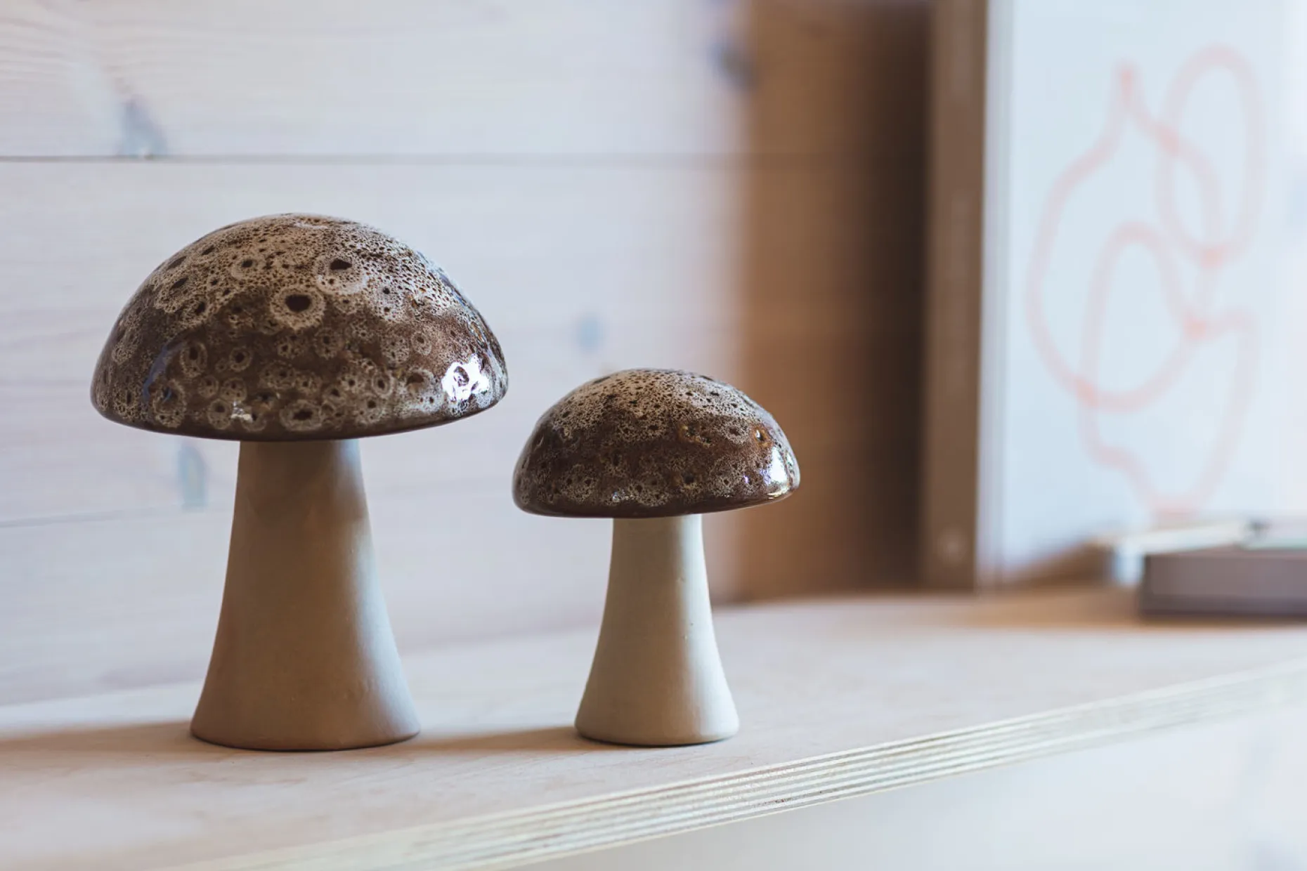 FUNGUS Dekoration liten beige 10X10X13 cm