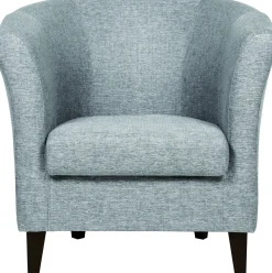 GEORGE Fast fåtölj tyg Rocco 281 grey ben i wenge