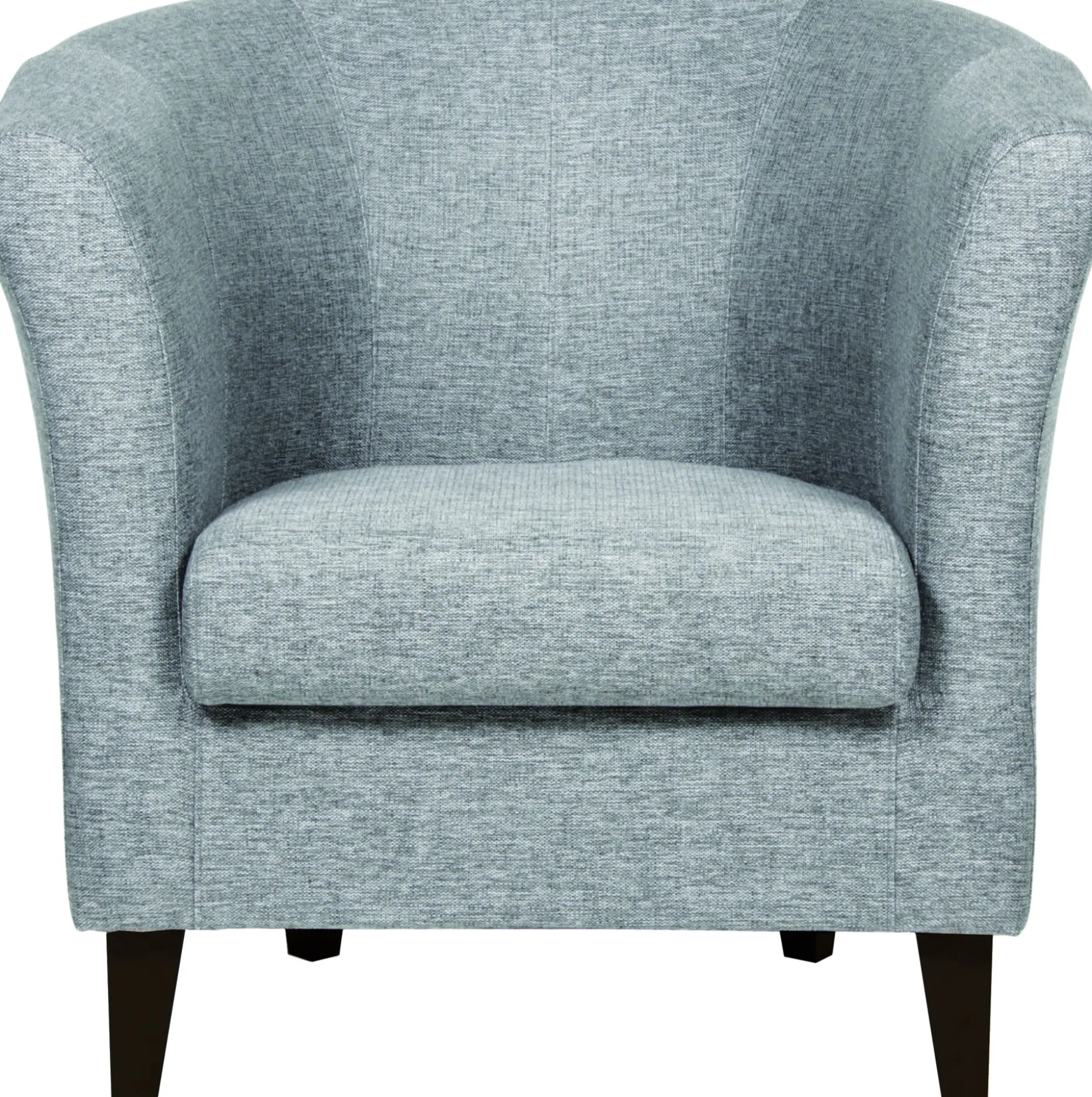 GEORGE Fast fåtölj tyg Rocco 281 grey ben i wenge