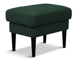 GLENDALE Fotpall tyg Centauri Green 78, svarta ben