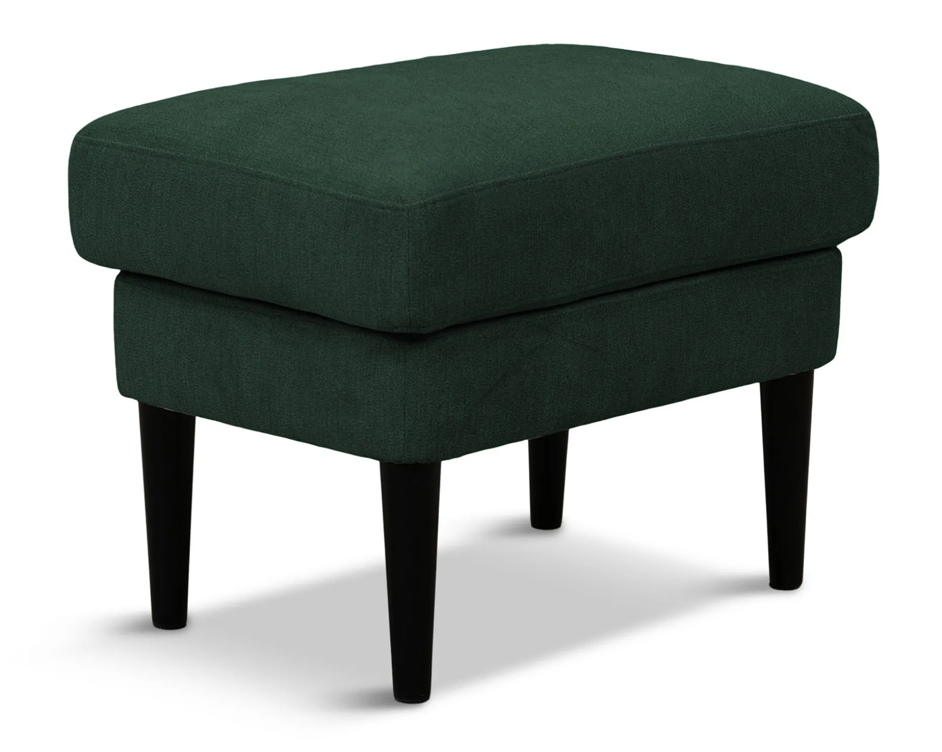 GLENDALE Fotpall tyg Centauri Green 78, svarta ben