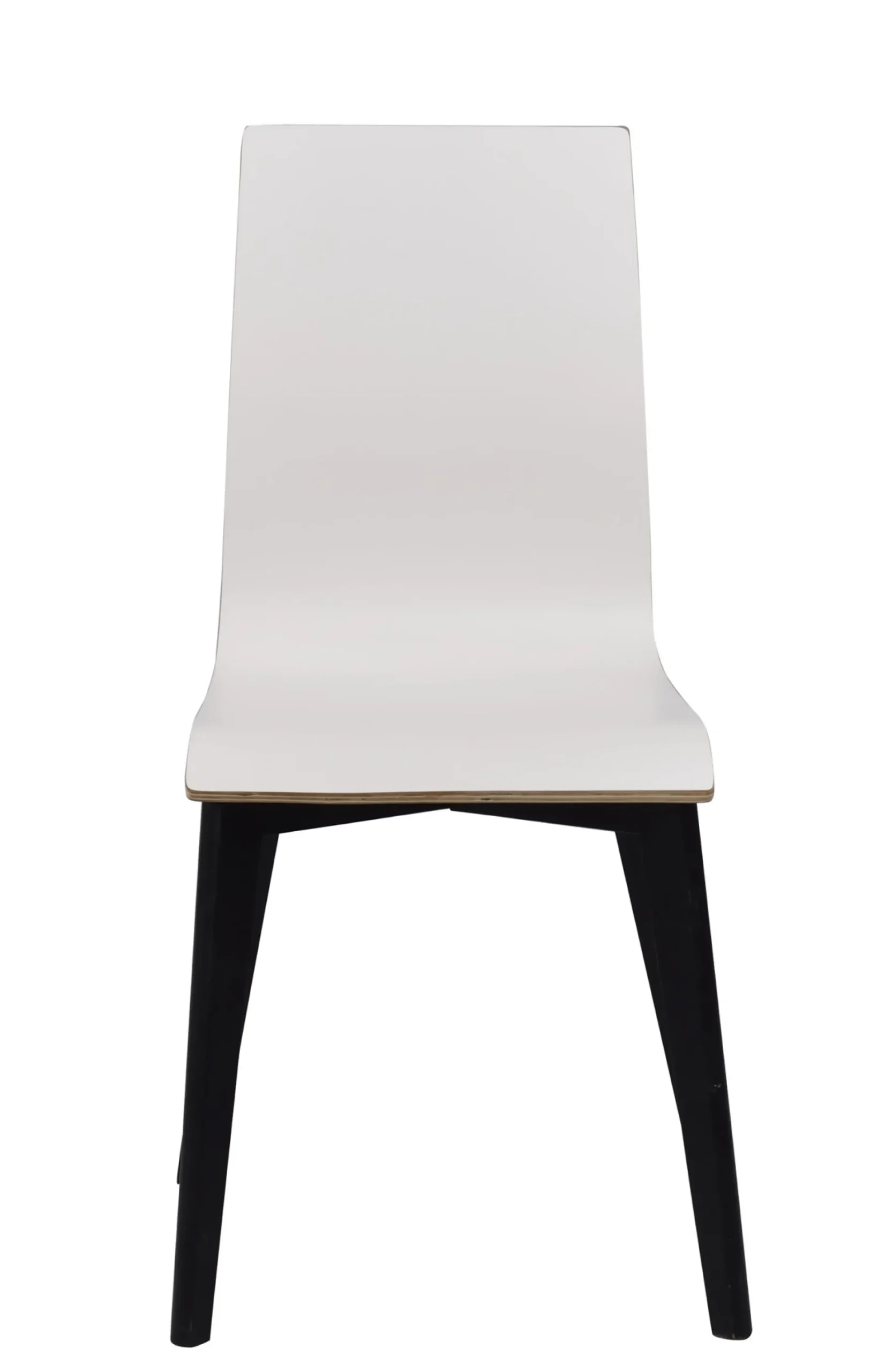 GRACY Stol vit laminat/svartbetsad ek
