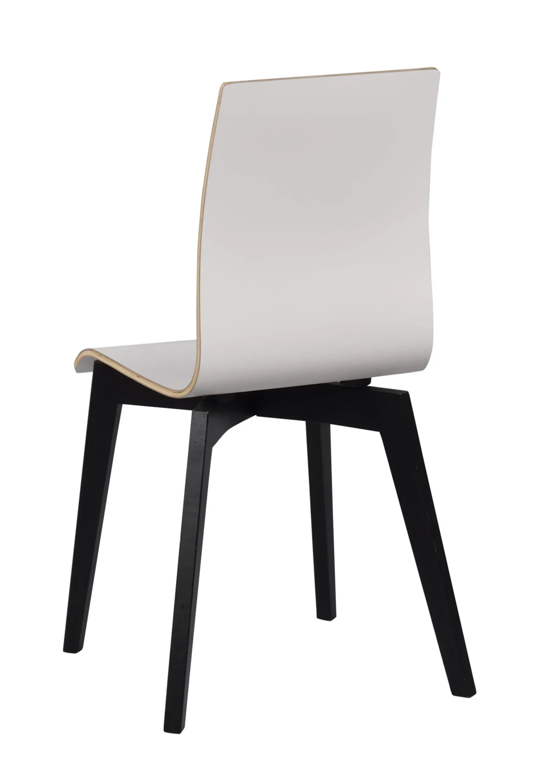 GRACY Stol vit laminat/svartbetsad ek