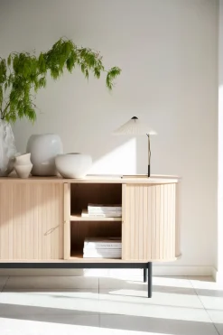 HADDINGTON sideboard 142 vitpigment ek/svart met