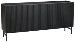 HALIFAX Sideboard 160 svart ek svart metall