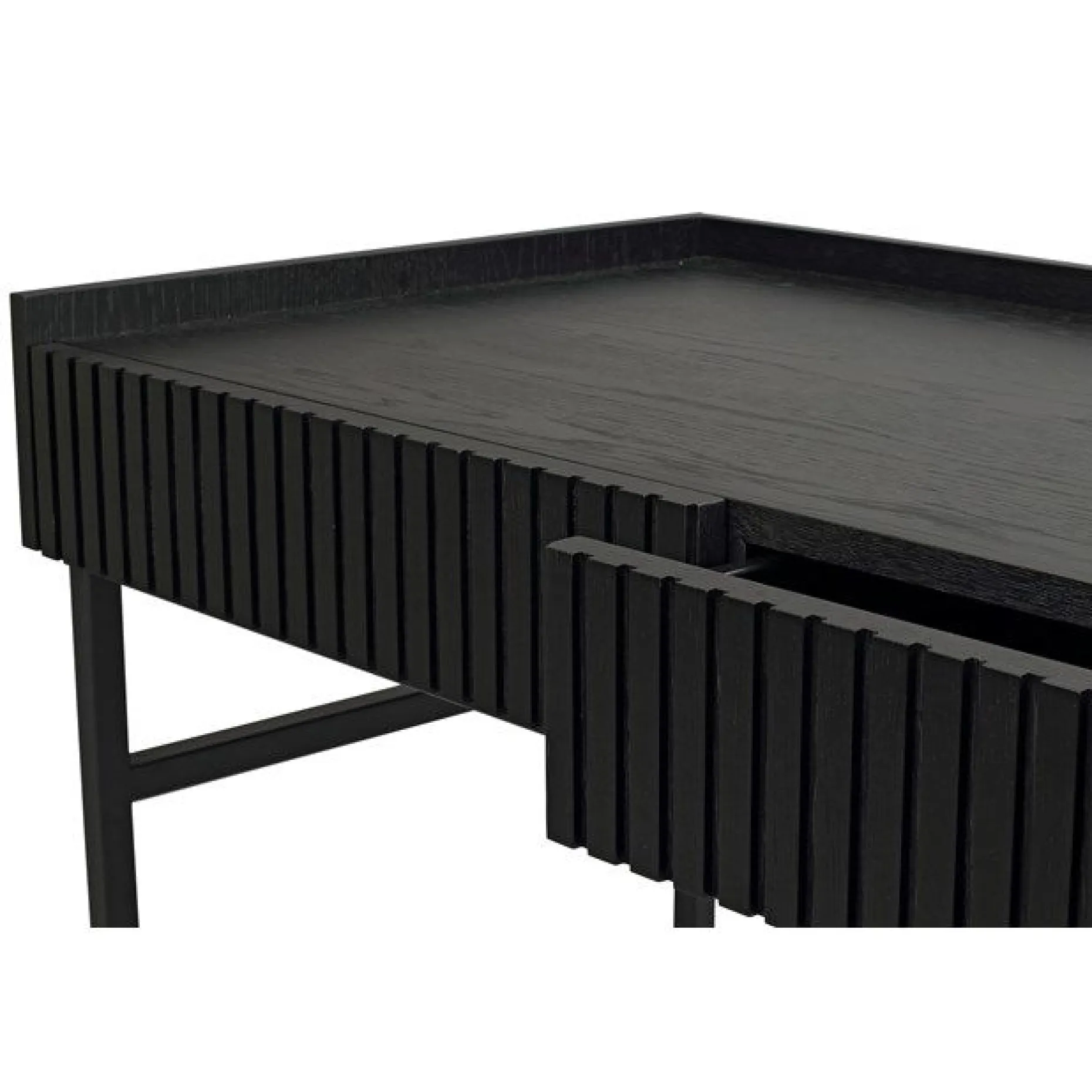 HALIFAX Skrivbord 120 svart ek/svart metall