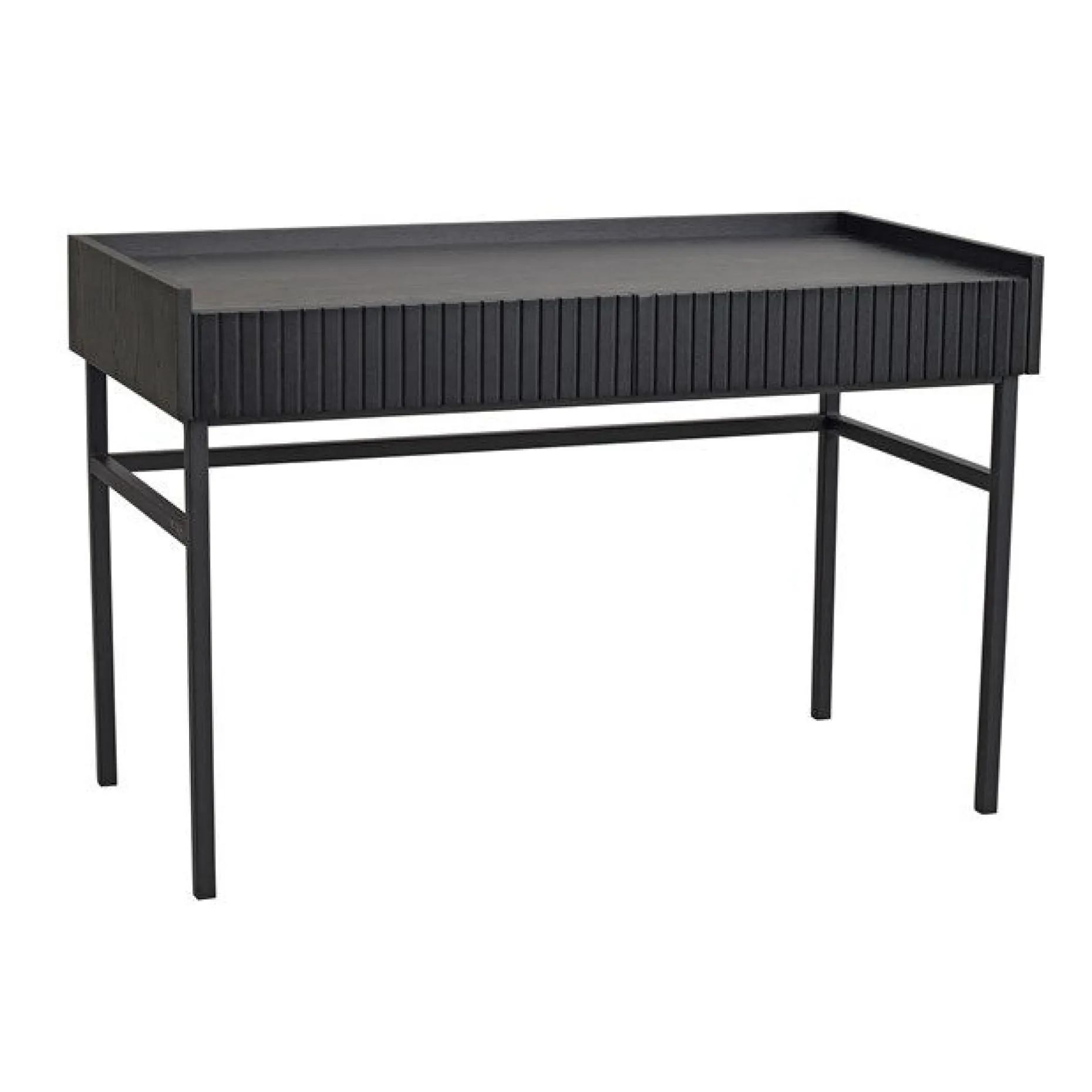 HALIFAX Skrivbord 120 svart ek/svart metall