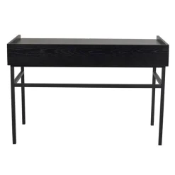 HALIFAX Skrivbord 120 svart ek/svart metall