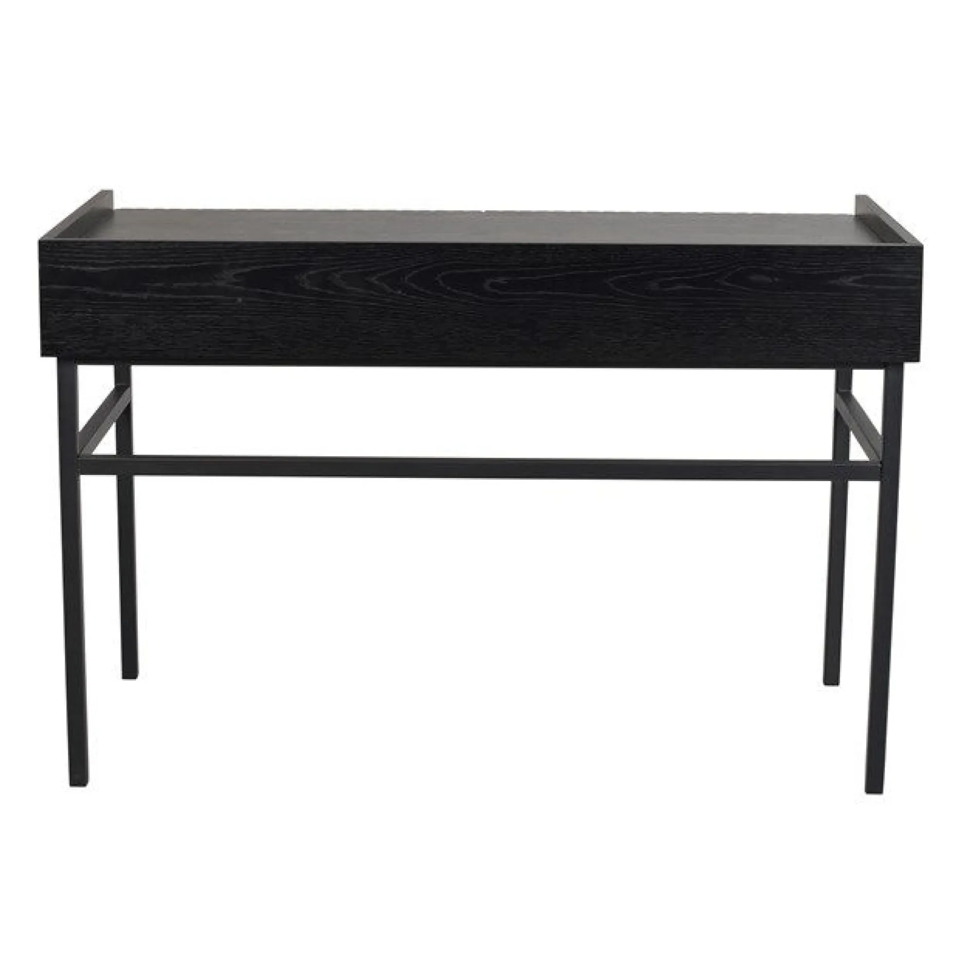 HALIFAX Skrivbord 120 svart ek/svart metall