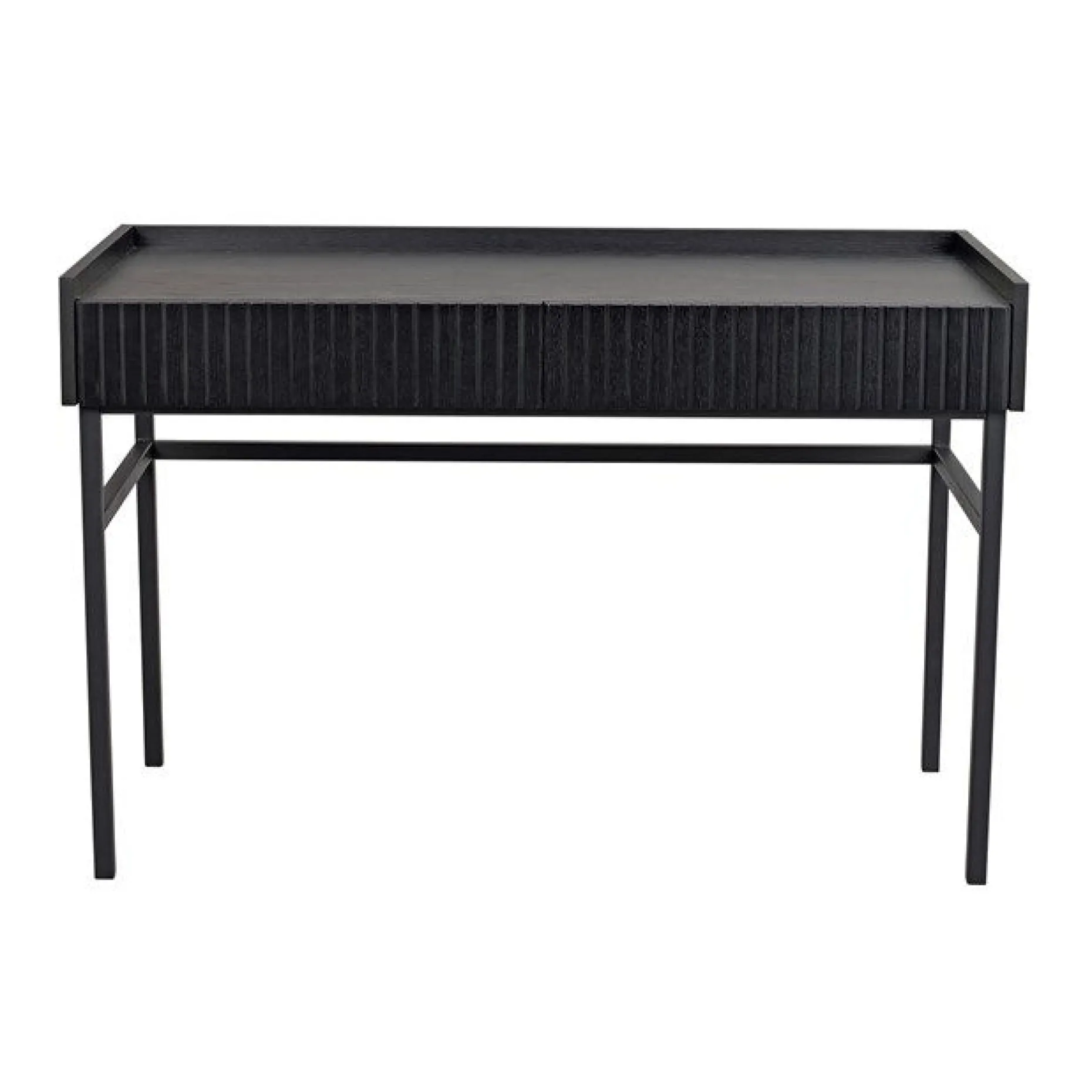 HALIFAX Skrivbord 120 svart ek/svart metall