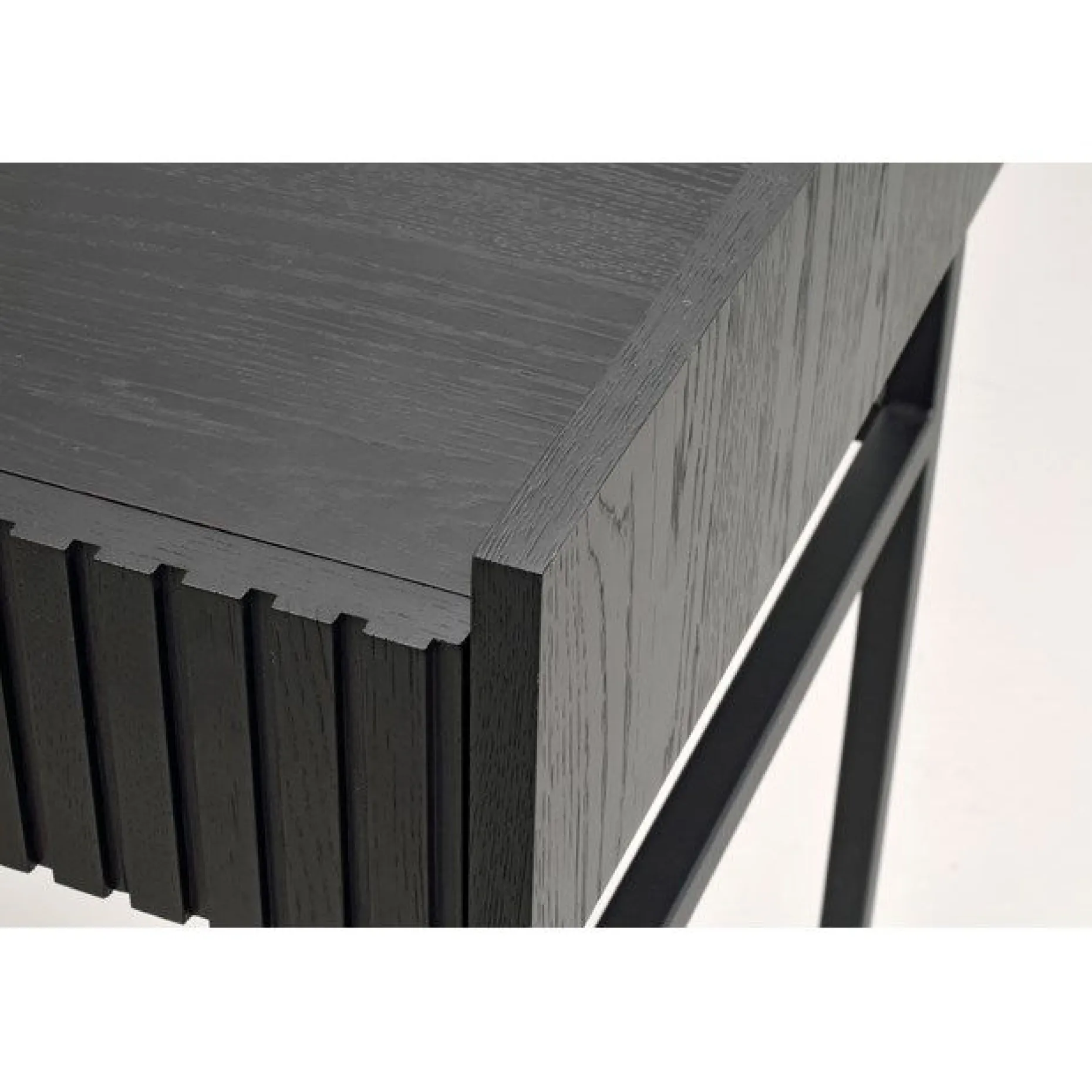HALIFAX Skrivbord 120 svart ek/svart metall