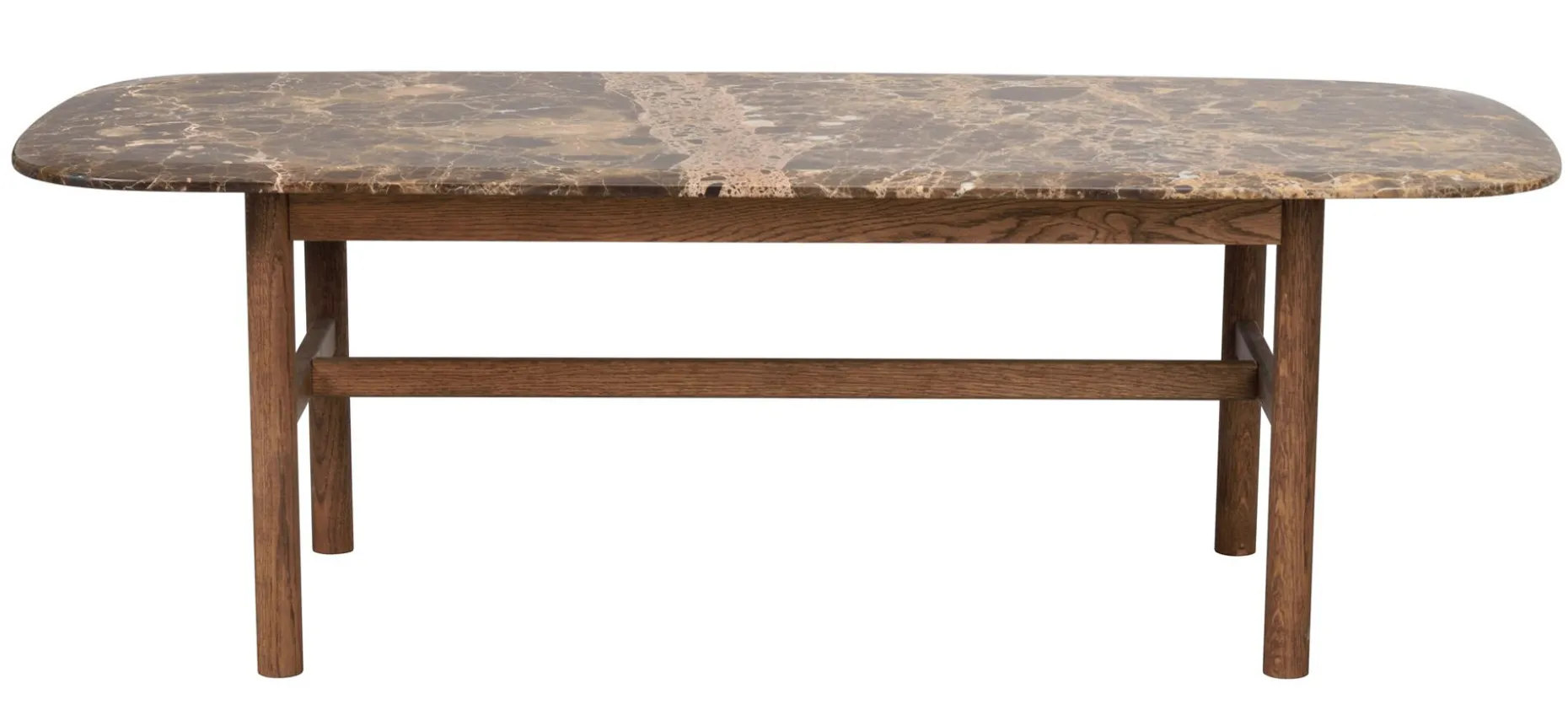 HAMMOND Soffbord 135x62 brun ek/brun marmor
