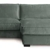 HAYLEY Soffa med divan höger tyg Vogue 11 wintermoss ben=wenge