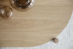 HOLTON Soffbord Ø 80cm massiv ek, mdf ekfanér bordsskiva