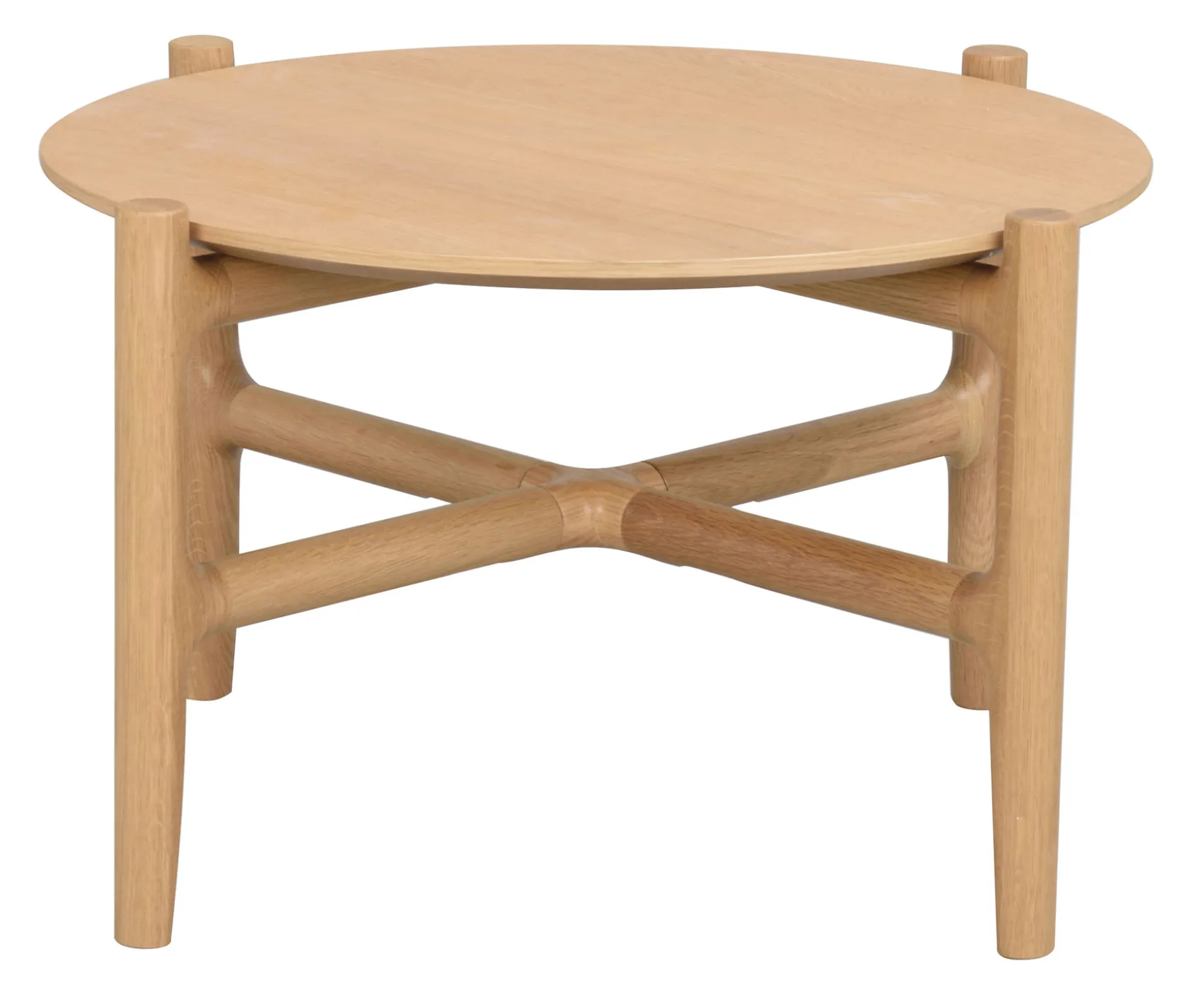 HOLTON Soffbord Ø 55cm massiv ek, mdf ekfanér bordsskiva