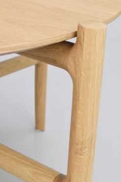 HOLTON Soffbord Ø 55cm massiv ek, mdf ekfanér bordsskiva