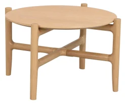 HOLTON Soffbord Ø 55cm massiv ek, mdf ekfanér bordsskiva