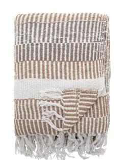 ISNEL Pläd, Natur, Återvunnen bomull, L160xW130 cm