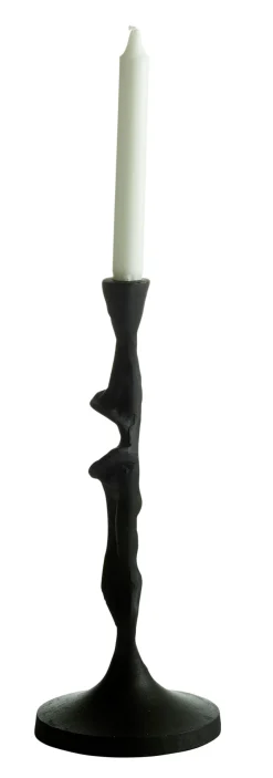 JASPER Ljusstake svart 10cm h33cm 100% bränd aluminium