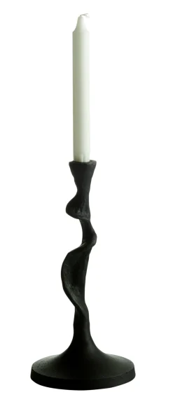 JASPER Ljusstake svart 10cm h29cm 100% bränd aluminium