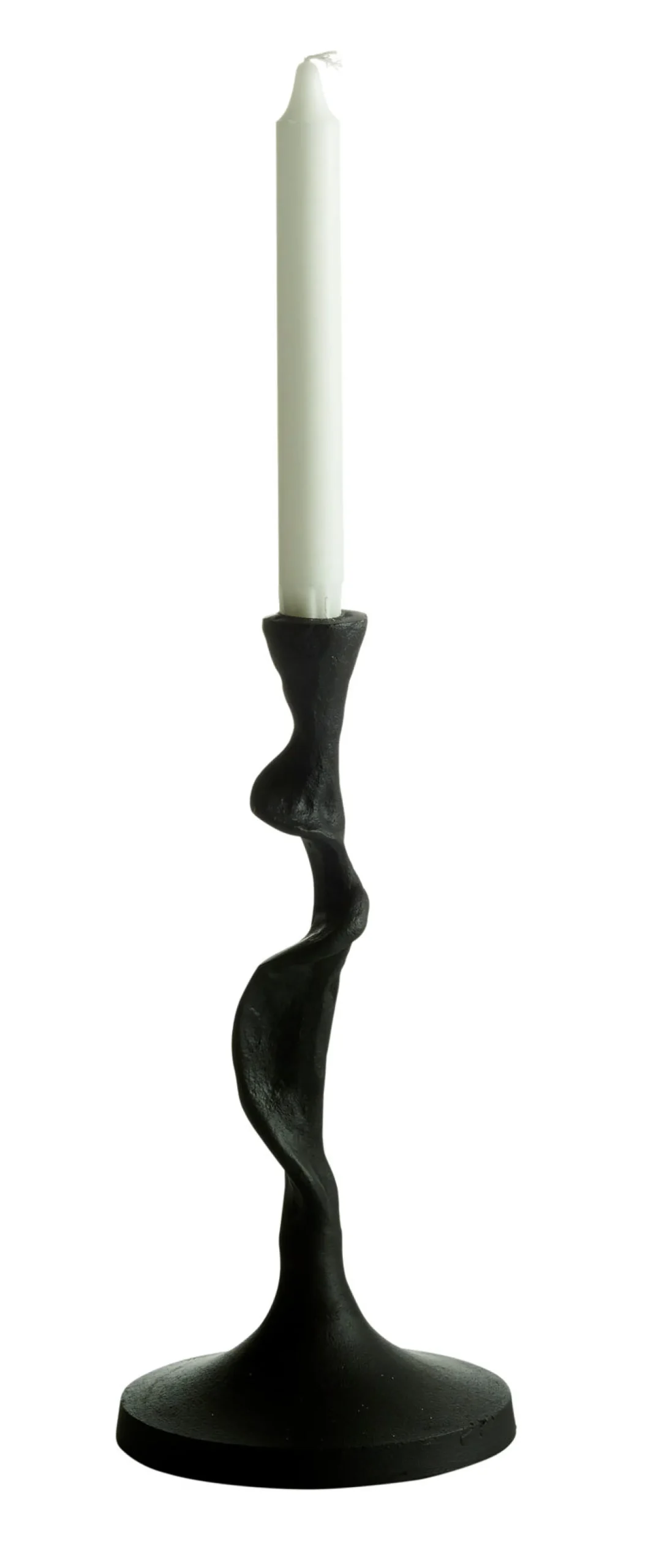 JASPER Ljusstake svart 10cm h29cm 100% bränd aluminium