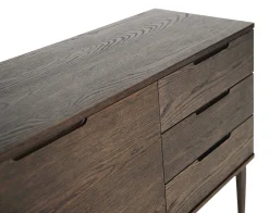 KARMELIET Sideboard 2 dörr+3 lådor brunlackad ekfanér, softclose