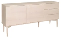 KARMELIET Sideboard 2 dörr+3 lådor vitpigmenterad lackad ekfanér, wl102, softclose