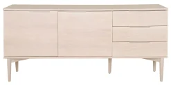 KARMELIET Sideboard 2 dörr+3 lådor vitpigmenterad lackad ekfanér, wl102, softclose