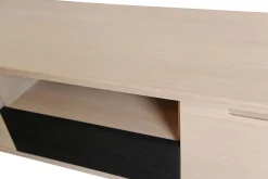 KARMELIET TV-bänk vitpigmenterad lackad ekfanér, wl102, softclose