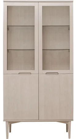 KARMELIET Vitrin H190 vitpigmenterad lackad ekfanér, wl102, ledbelysning, softclose