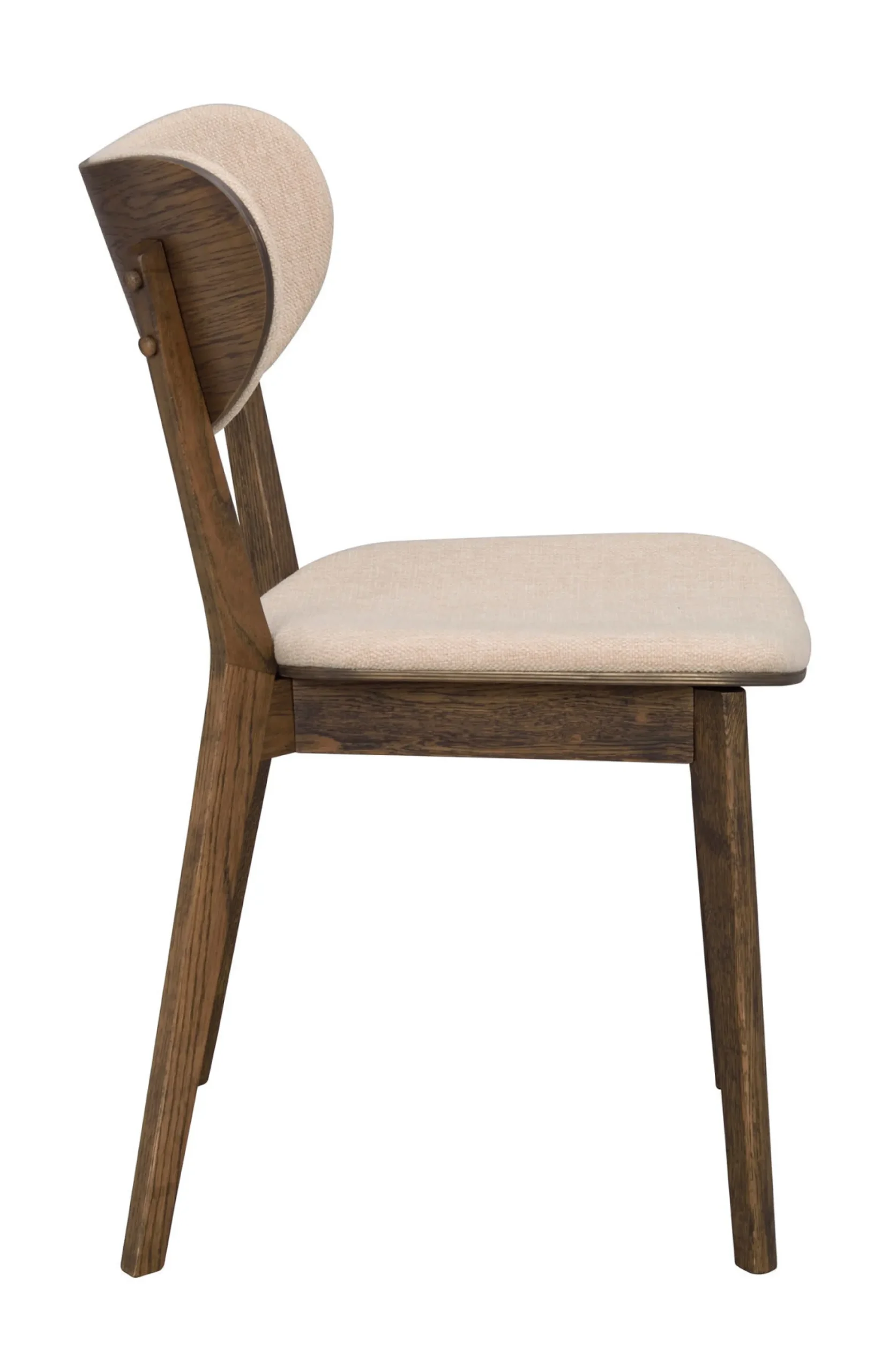 KATO stol brun ek/beige tyg