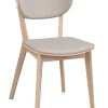KATO stol vitpigmenterad ek/grå-beige tyg