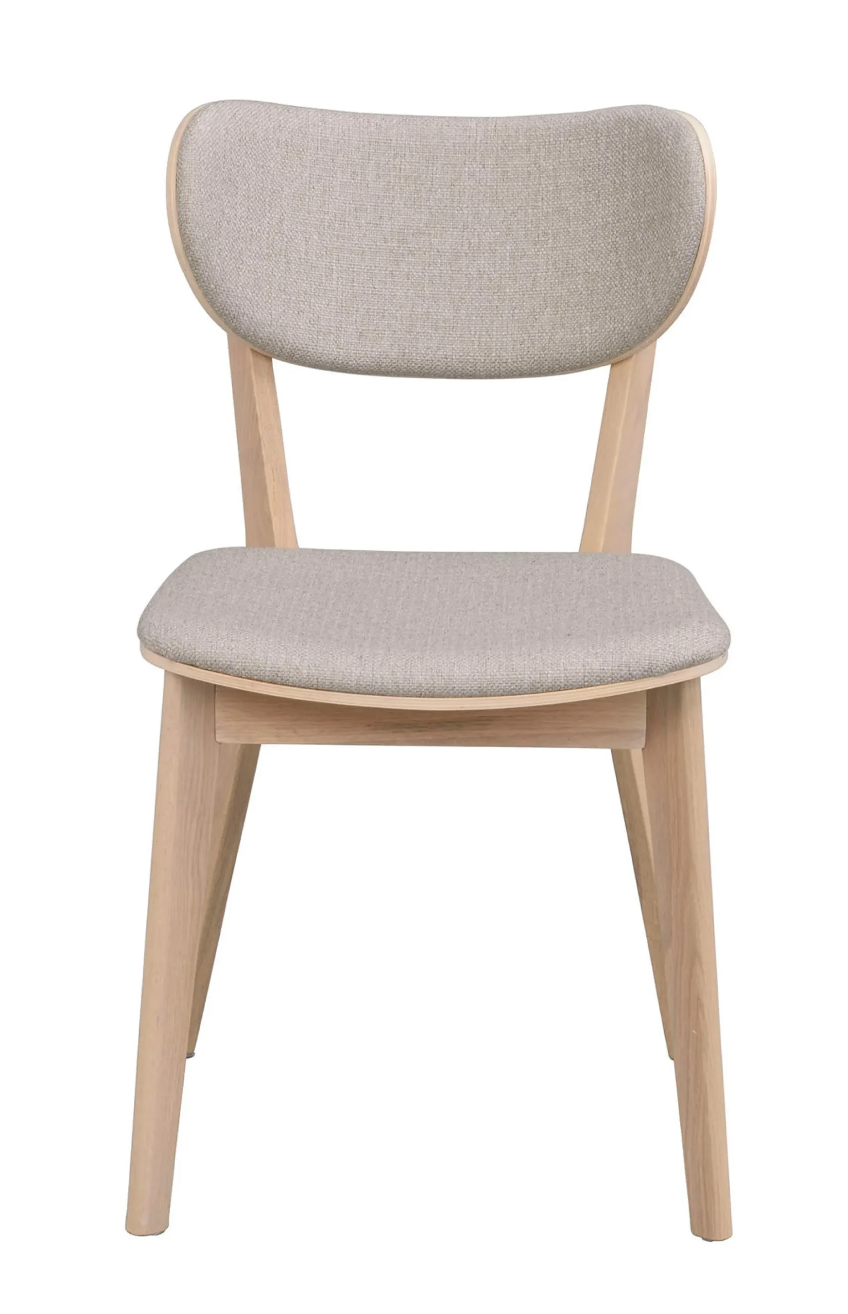 KATO stol vitpigmenterad ek/grå-beige tyg