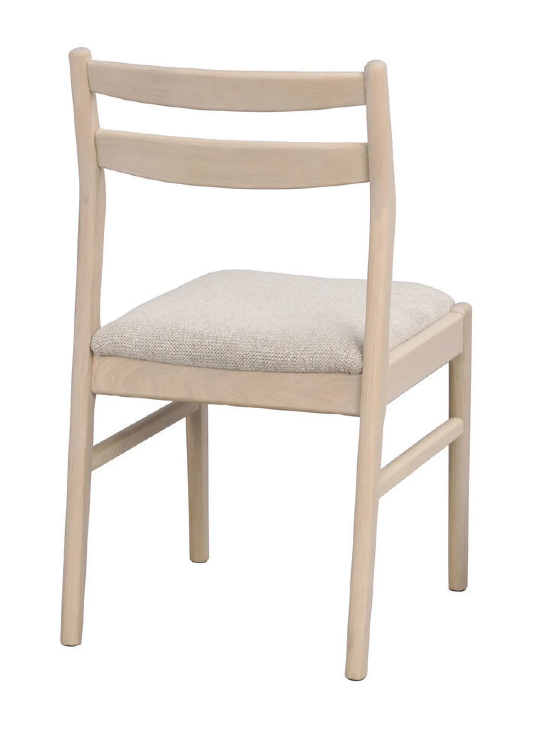 KERWIN Stol vitpigmenterad ek/ljusbeige tyg