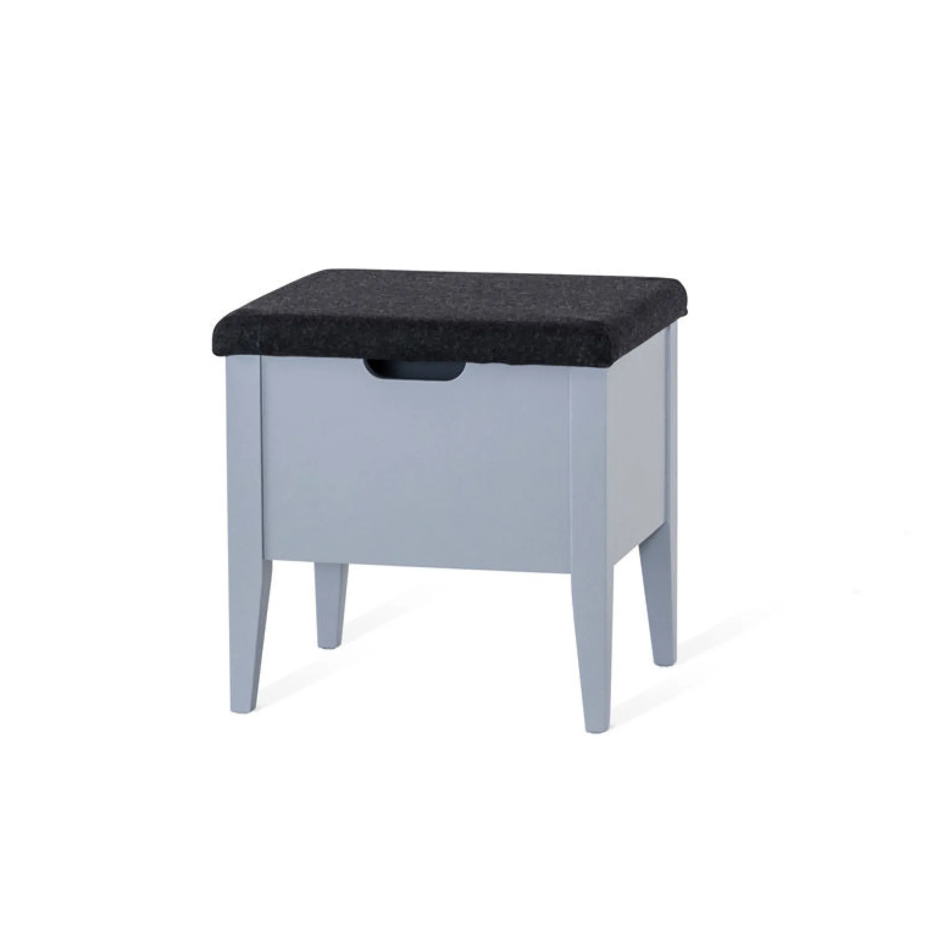 KLINTE bänk 45 cm grålack med Nojus ulltyg