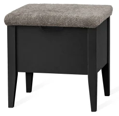 KLINTE bänk 45 cm svart med Abriamo brun