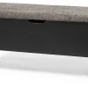 KLINTE bänk 90 cm svart med Abriamo brun