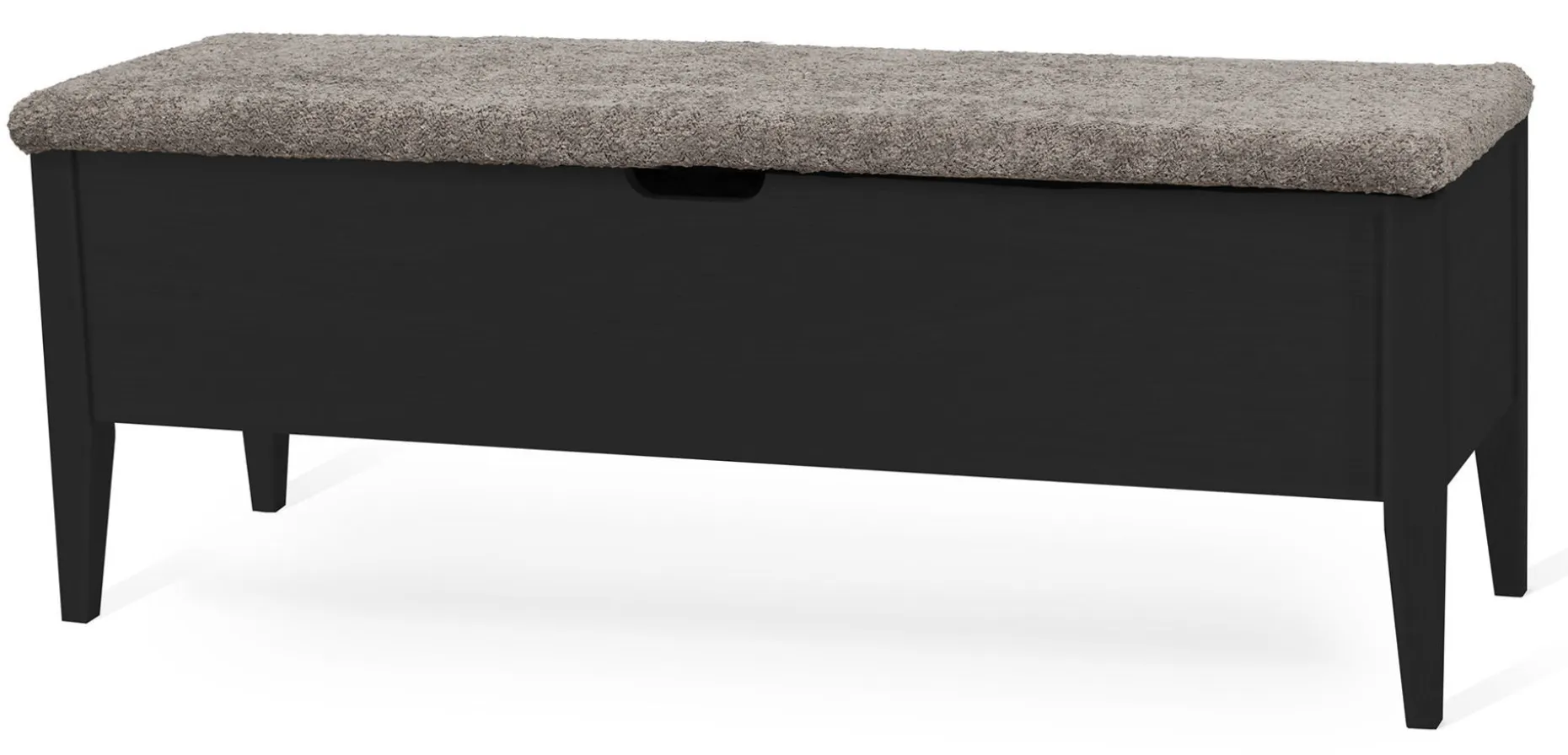 KLINTE bänk 120 cm svart med Abriamo brun