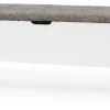 KLINTE bänk 120 cm vit med Abriamo brun