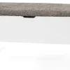KLINTE bänk 90 cm vit med Abriamo brun