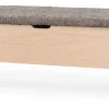 KLINTE bänk 120 cm vitoljad ek med Abriamo brun